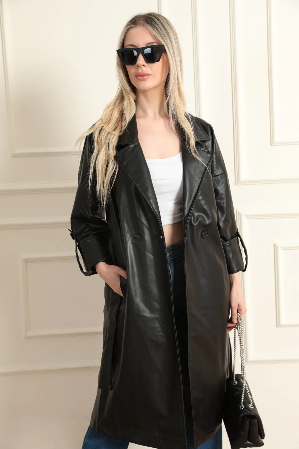 MPL Women's Leather Trench Coat 1034 - Elizabeth