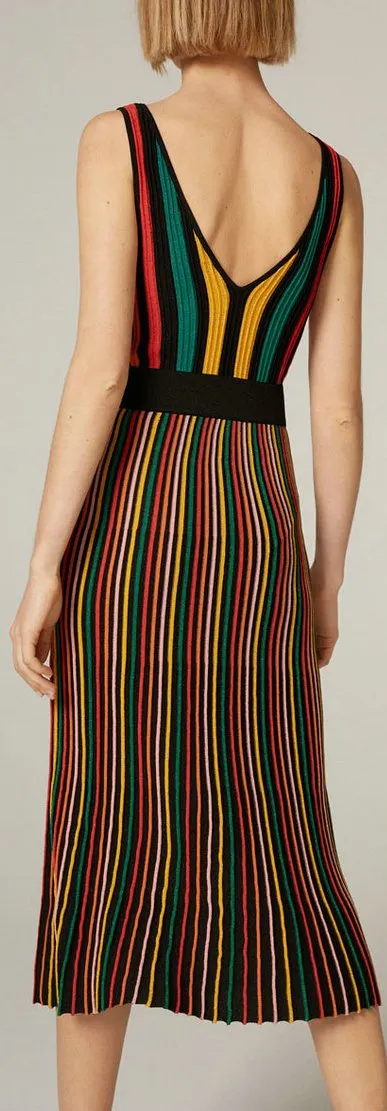 Multi Colored Striped Knit Dress