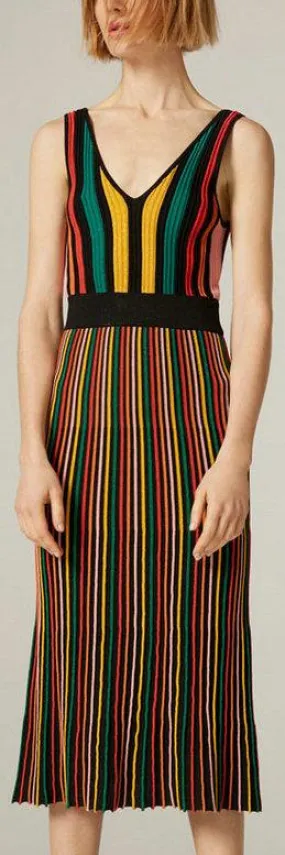 Multi Colored Striped Knit Dress