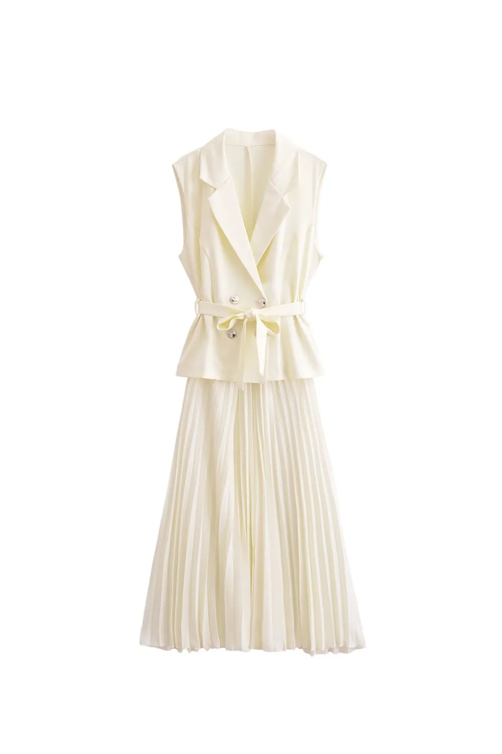 ’Naomi ‘ Sleeveless Pleated Dress (3 Color)