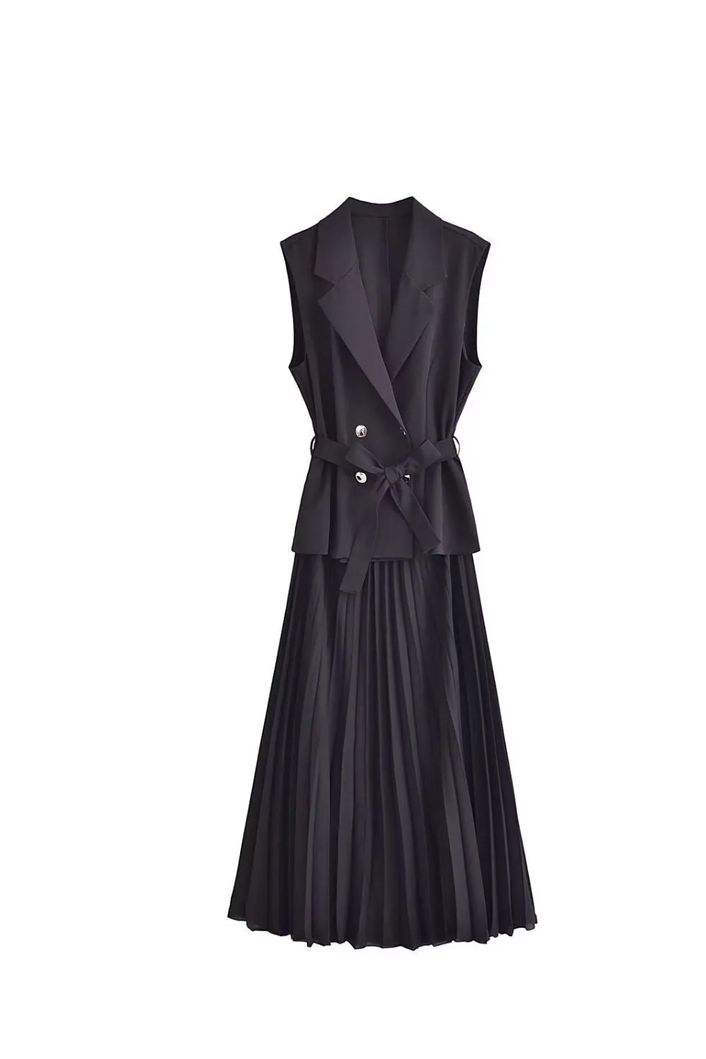 ’Naomi ‘ Sleeveless Pleated Dress (3 Color)