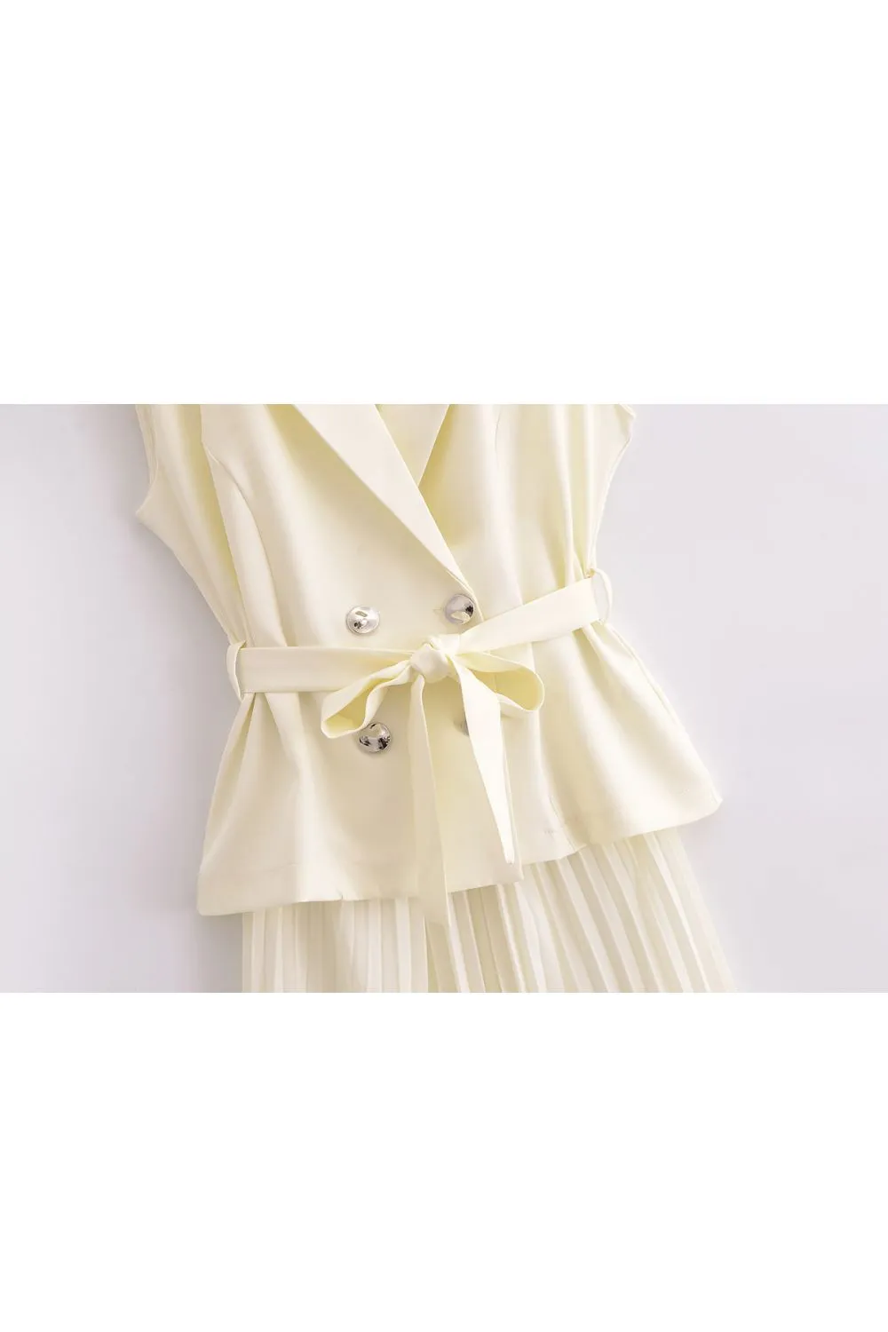 ’Naomi ‘ Sleeveless Pleated Dress (3 Color)
