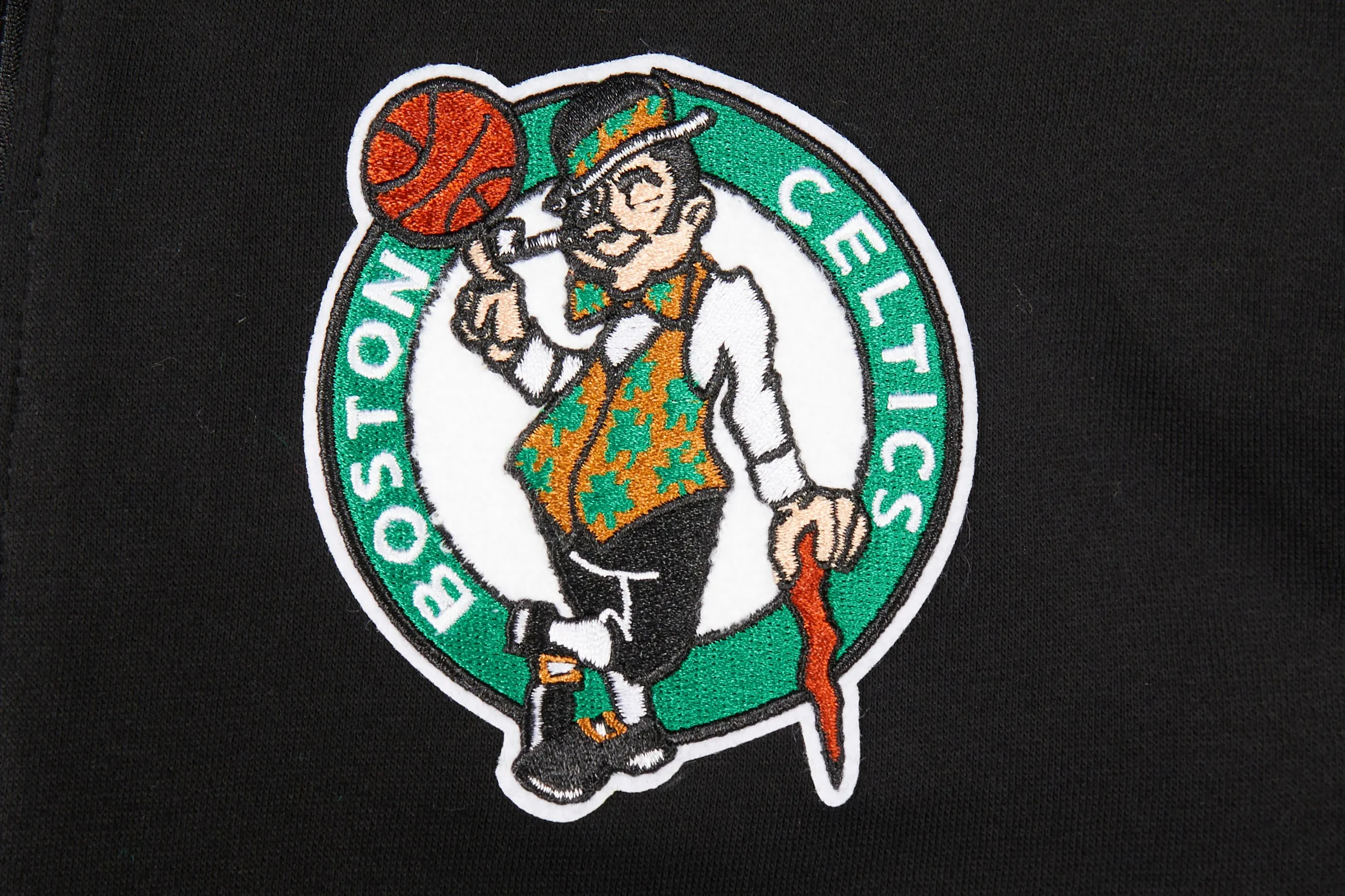 NBA BOSTON CELTICS CLASSIC BIG BOYS FLC FZ PO HOODIE (BLACK)