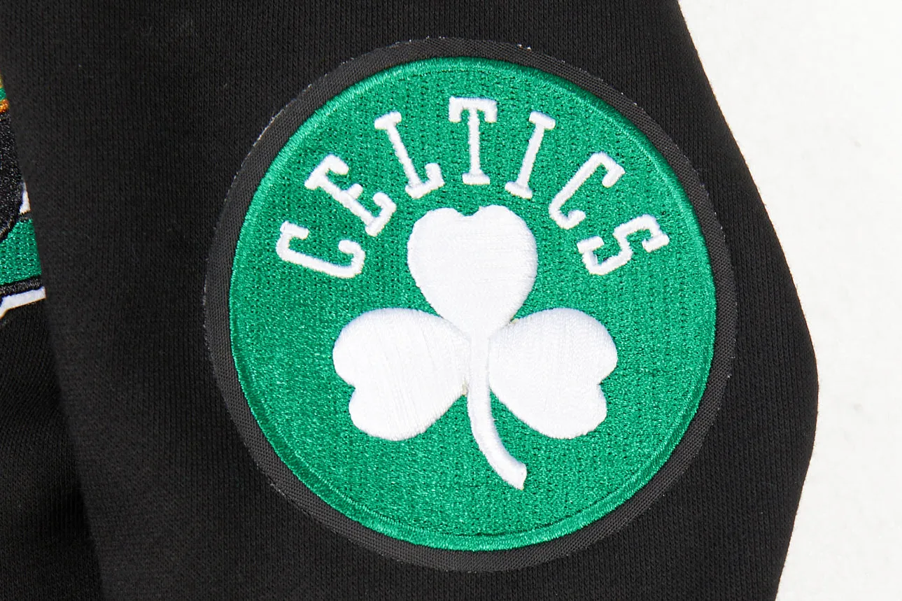 NBA BOSTON CELTICS CLASSIC BIG BOYS FLC FZ PO HOODIE (BLACK)