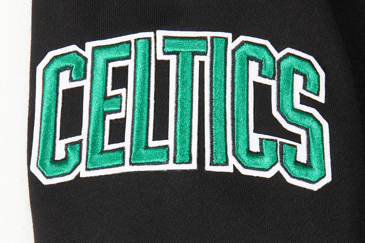NBA BOSTON CELTICS CLASSIC BIG BOYS FLC FZ PO HOODIE (BLACK)
