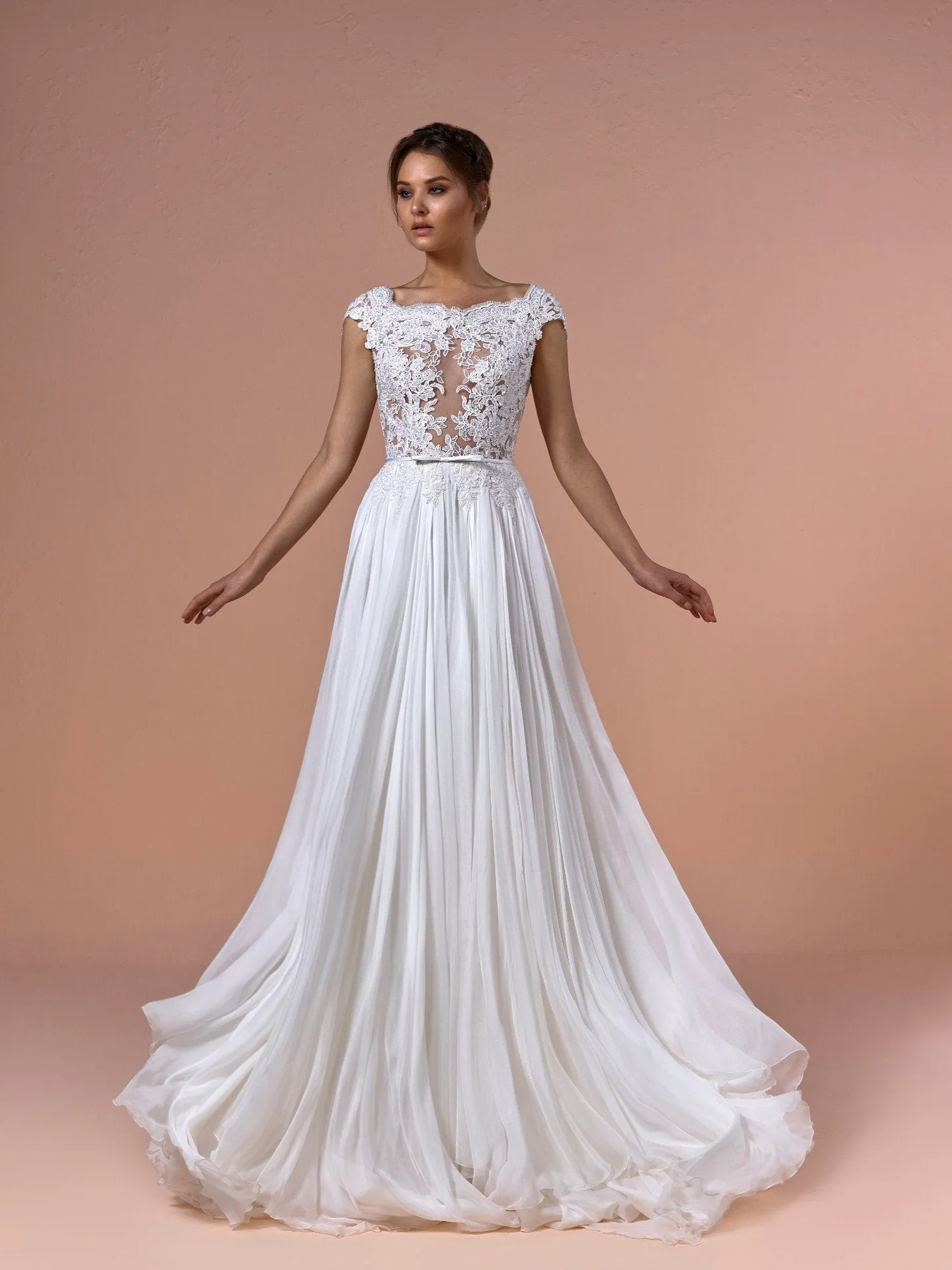Off-The-Shoulder Pleated A-line Flared Dress