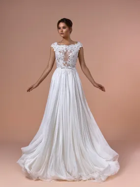 Off-The-Shoulder Pleated A-line Flared Dress