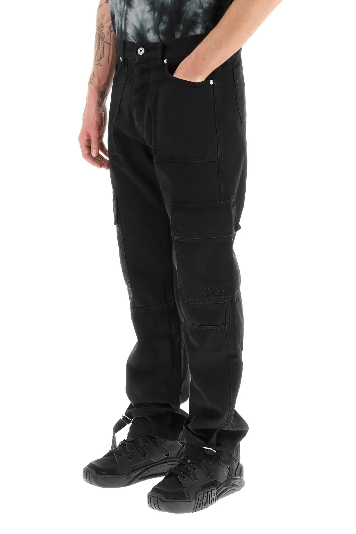 Off-White Wave Off Canvas Cargo Pants