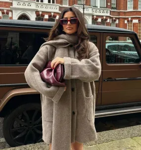 Oversized Wool Blend Coat