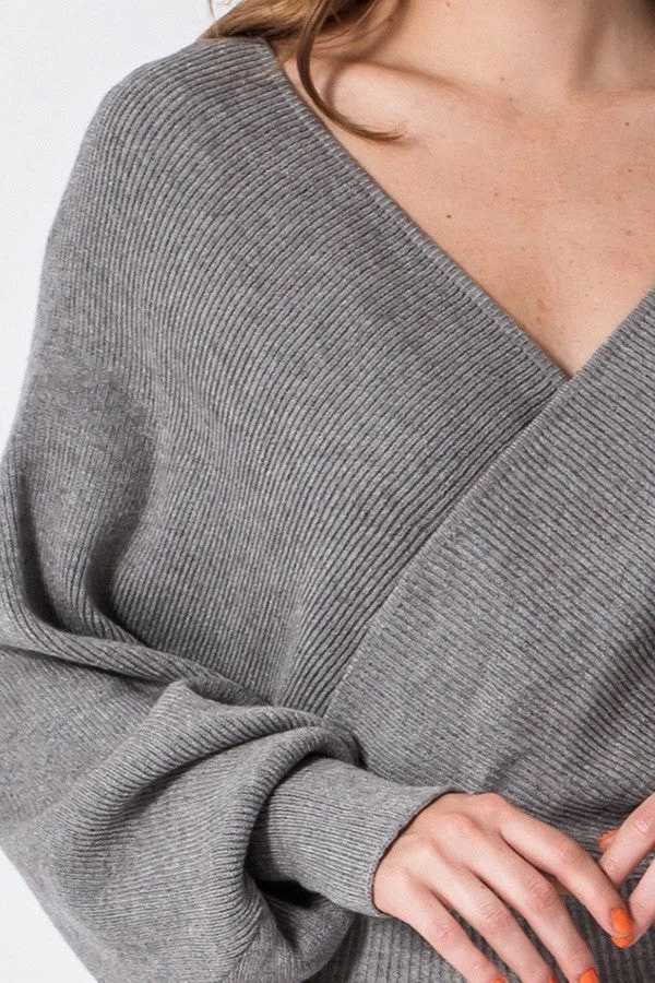 Peplum Ribbed Knit Sweater Top In Black