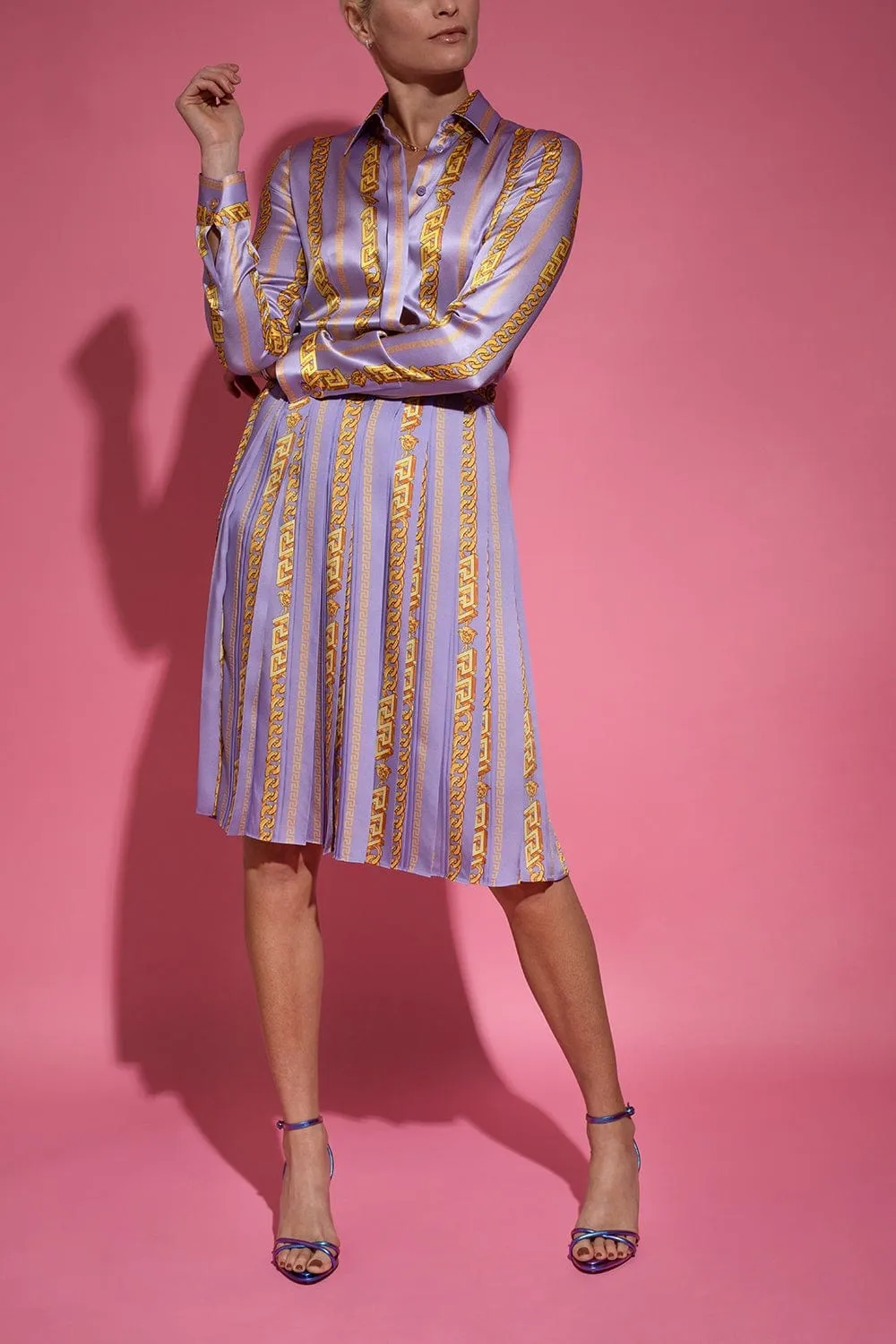 Pleated Skirt With Pinstripe