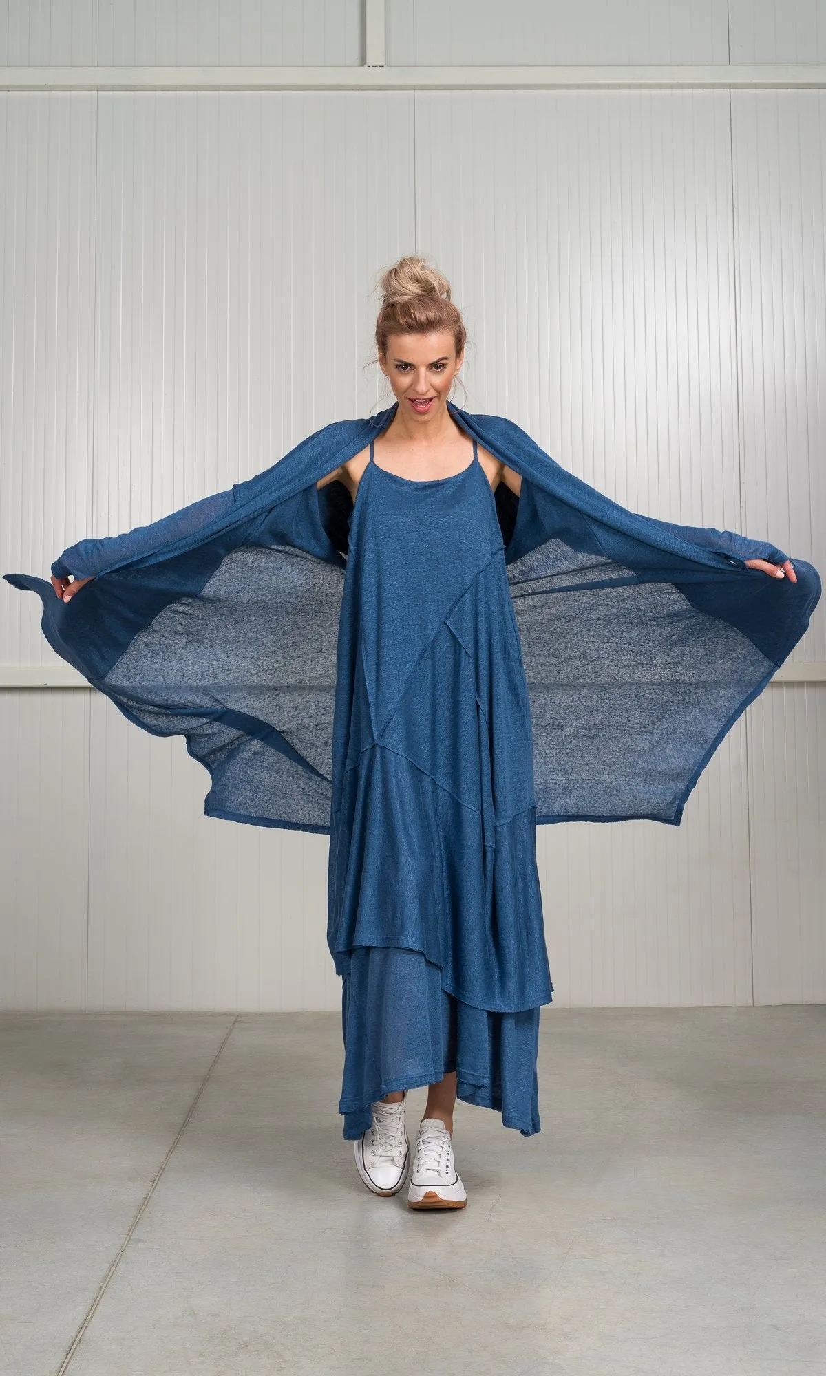 Rich Drapes Linen Knit Cardigan