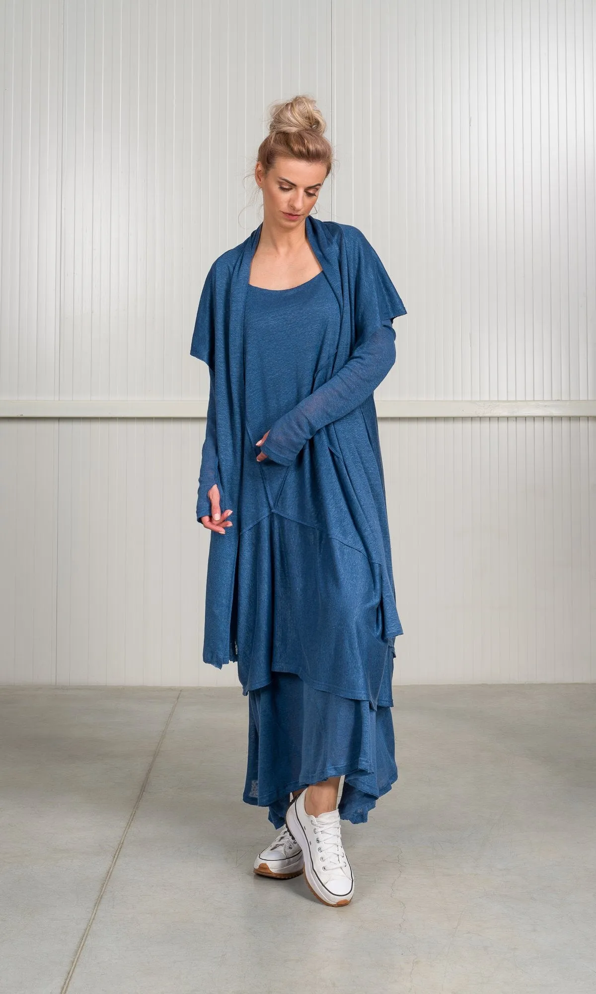Rich Drapes Linen Knit Cardigan