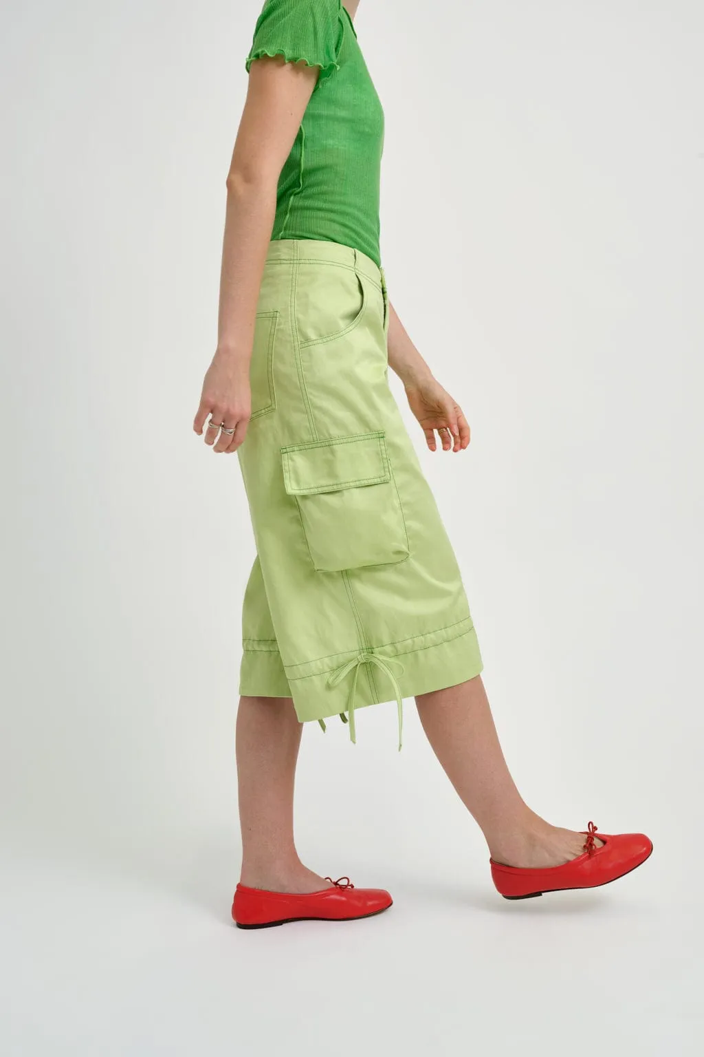Roxy Short Pistachio Green Twill