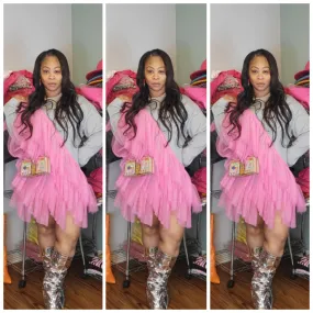 Ruff Around Edges Tulle Sweater