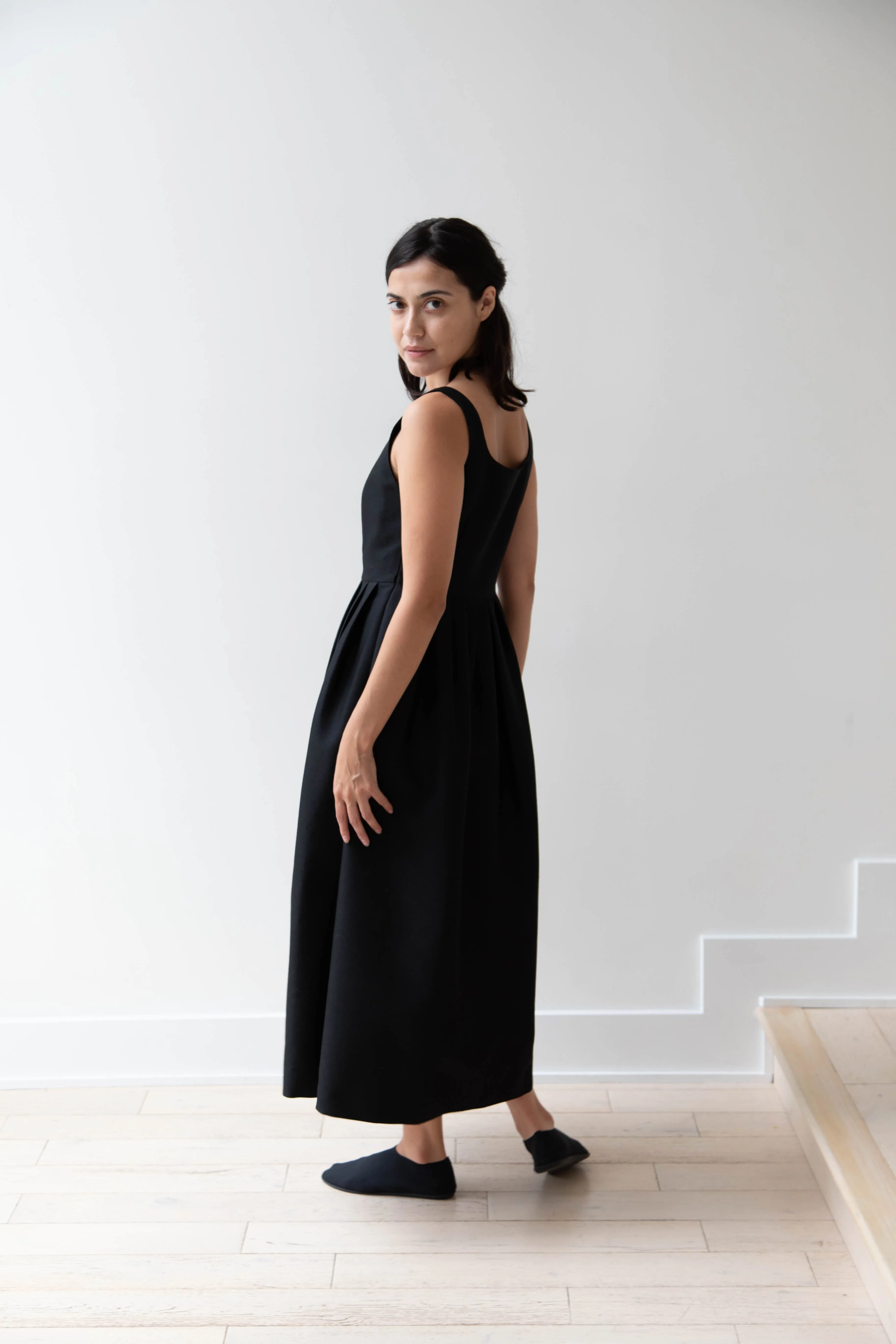 Sandbeige | Hepburn Dress in Black