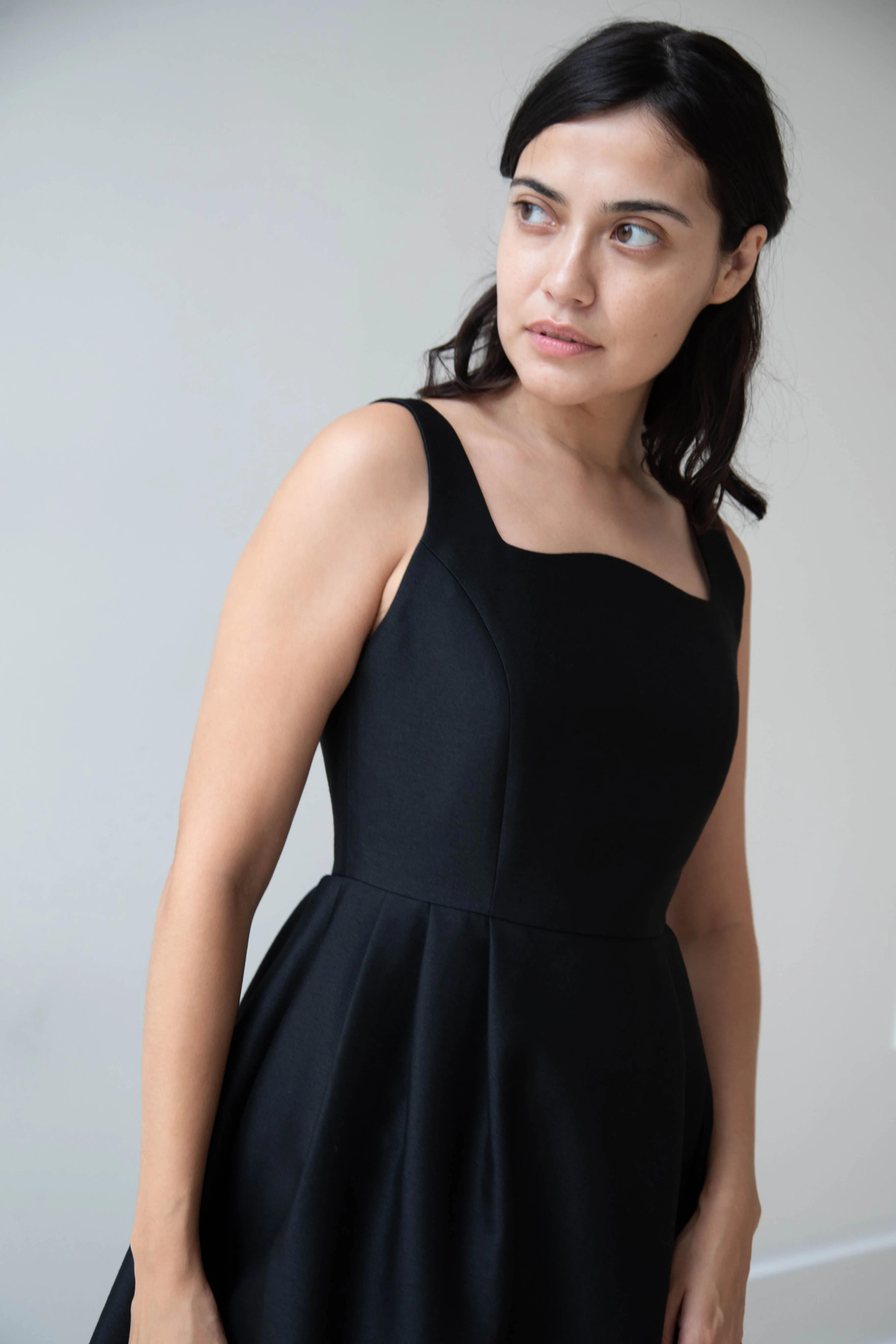 Sandbeige | Hepburn Dress in Black