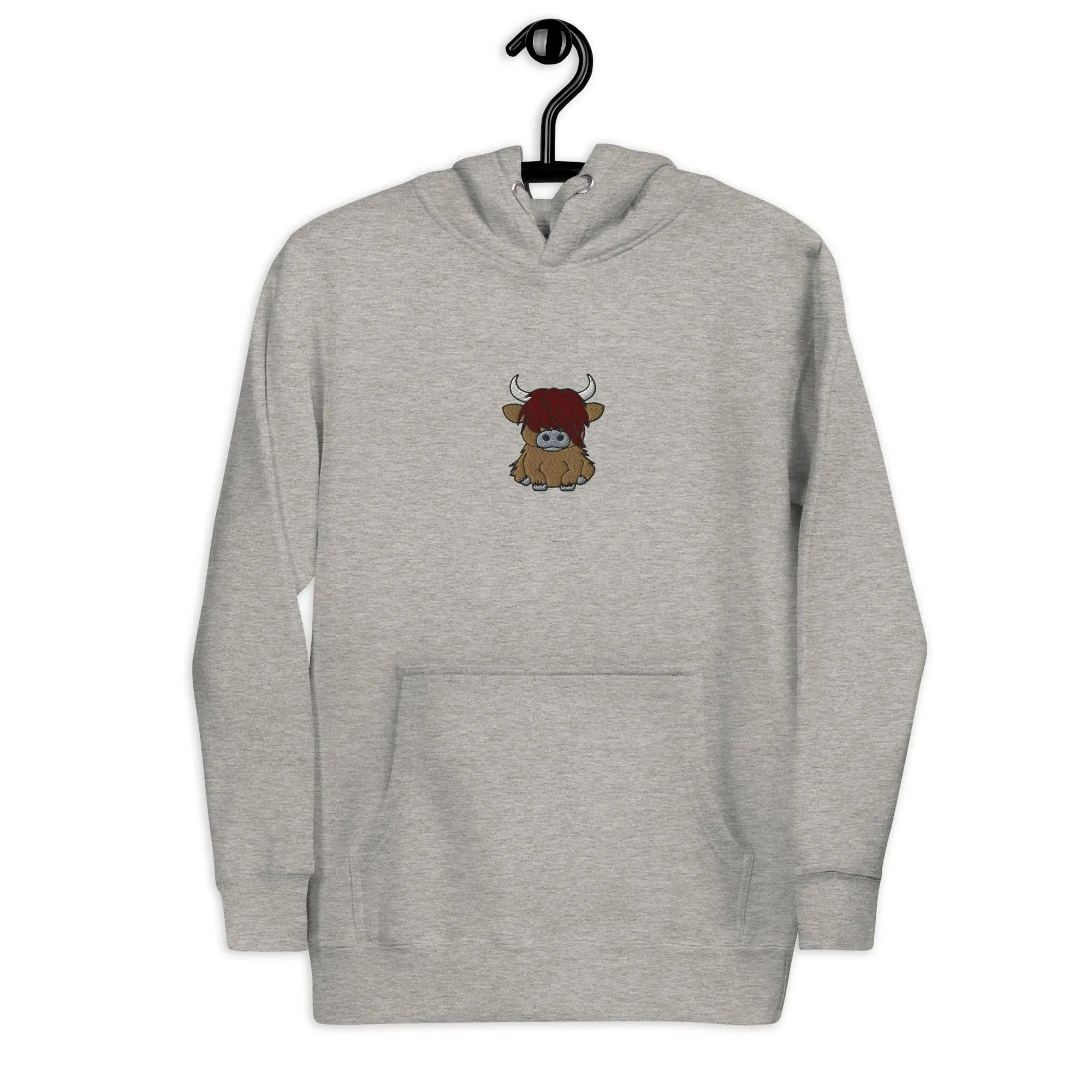 Scottish Higland Cow Embroidered Hoodie