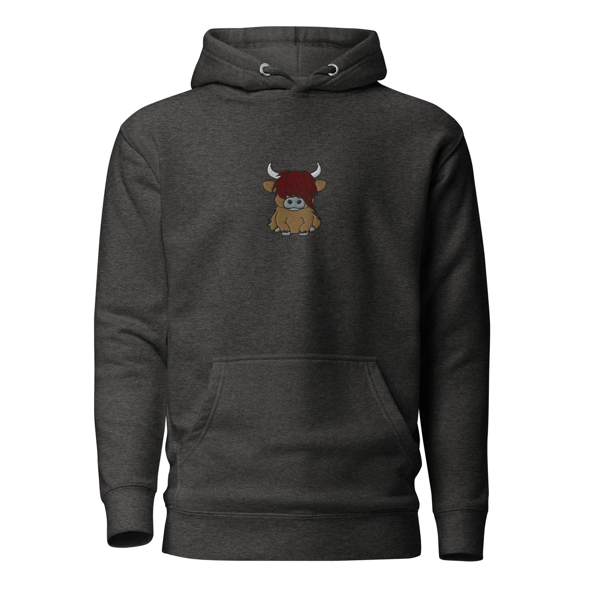 Scottish Higland Cow Embroidered Hoodie