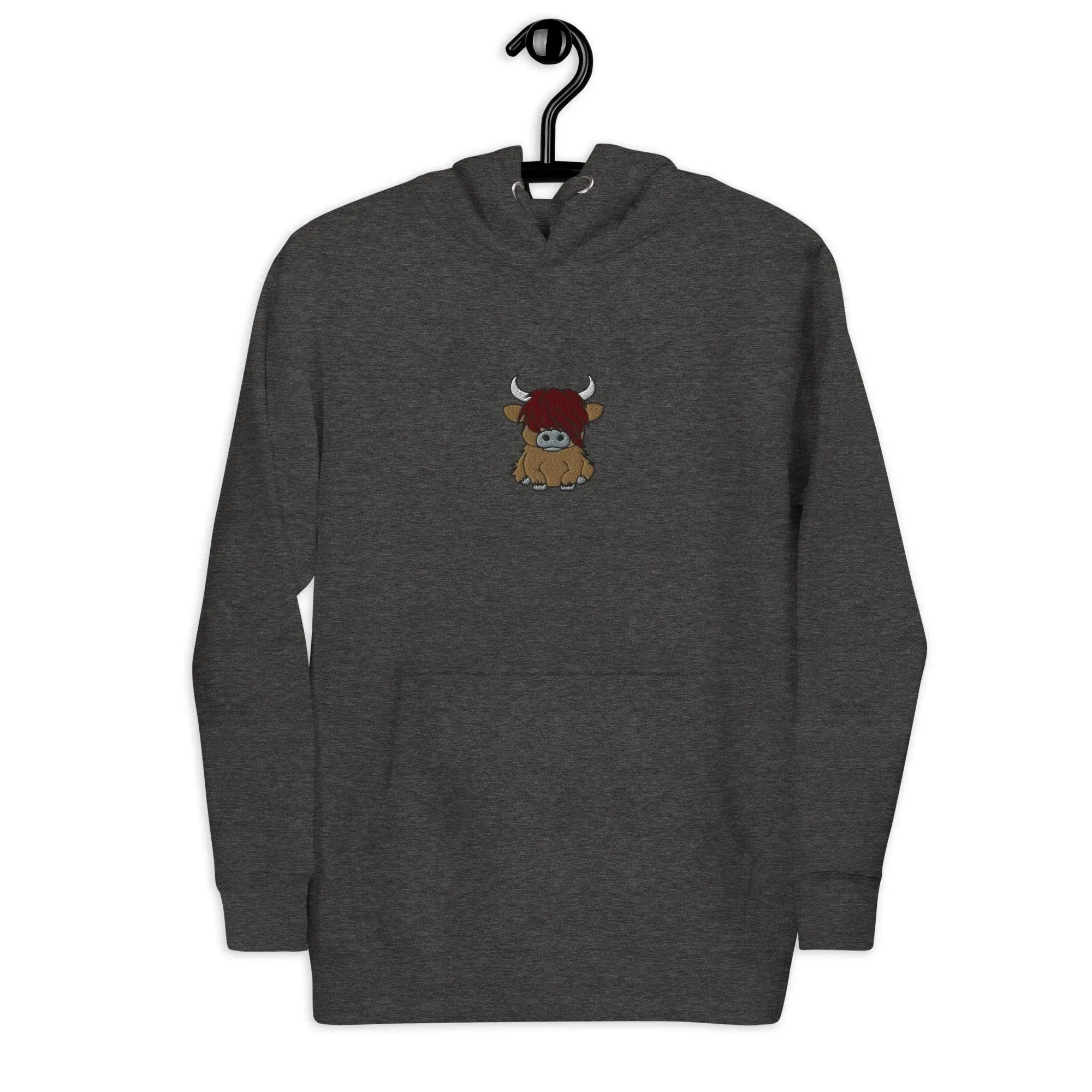 Scottish Higland Cow Embroidered Hoodie