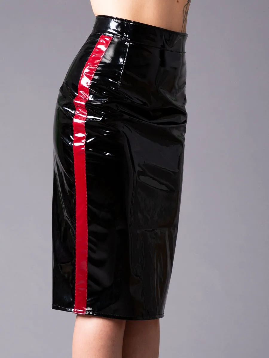 Secret Sale - Side Stripe PVC Skirt