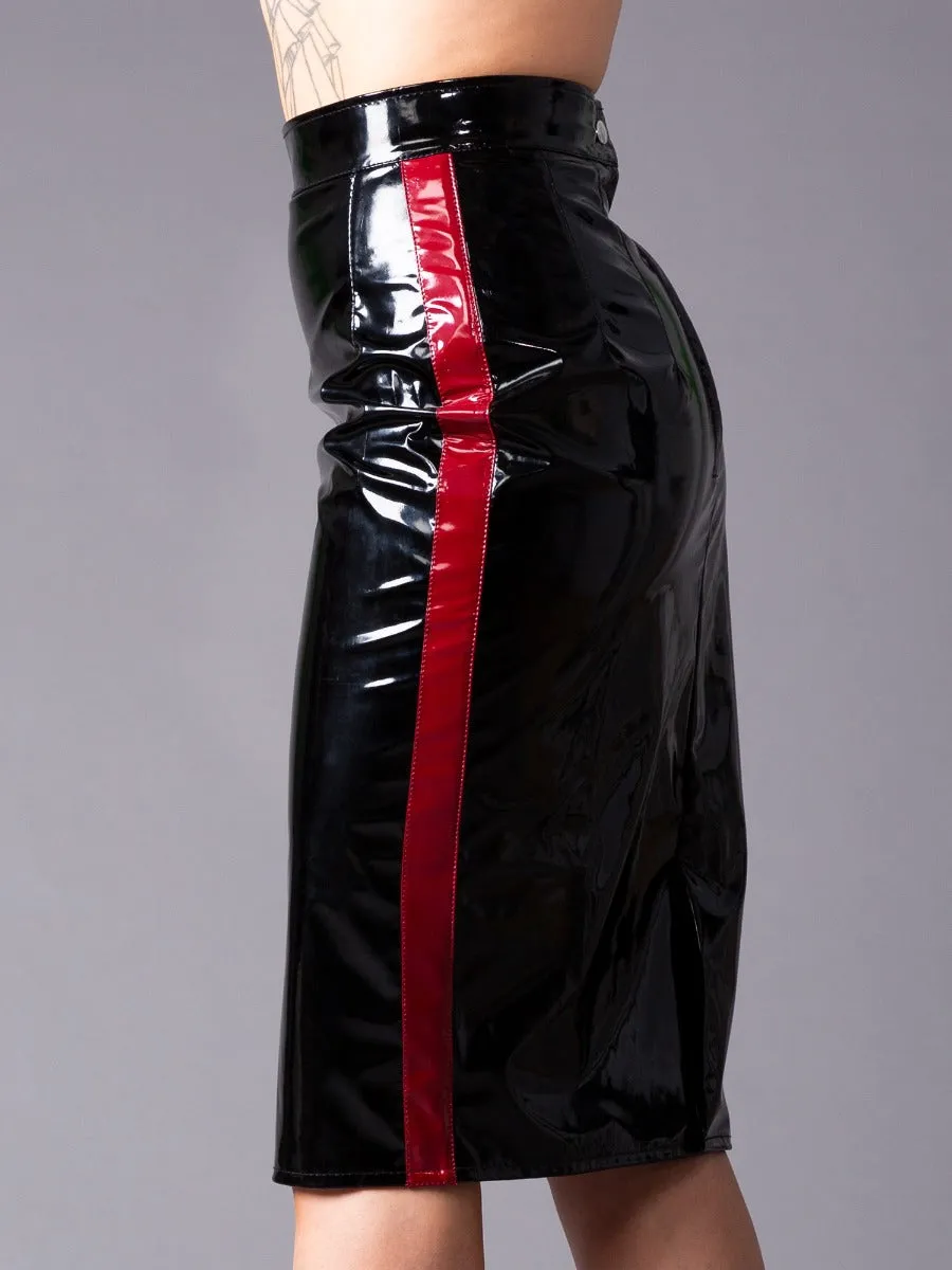 Secret Sale - Side Stripe PVC Skirt