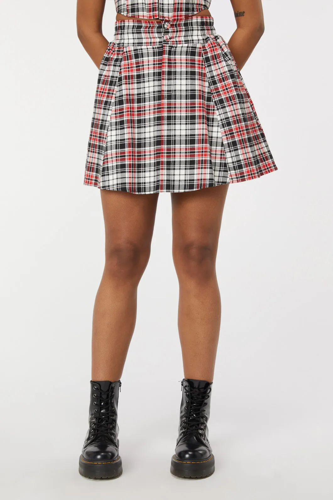 Skelly Tartan Mini Skirt