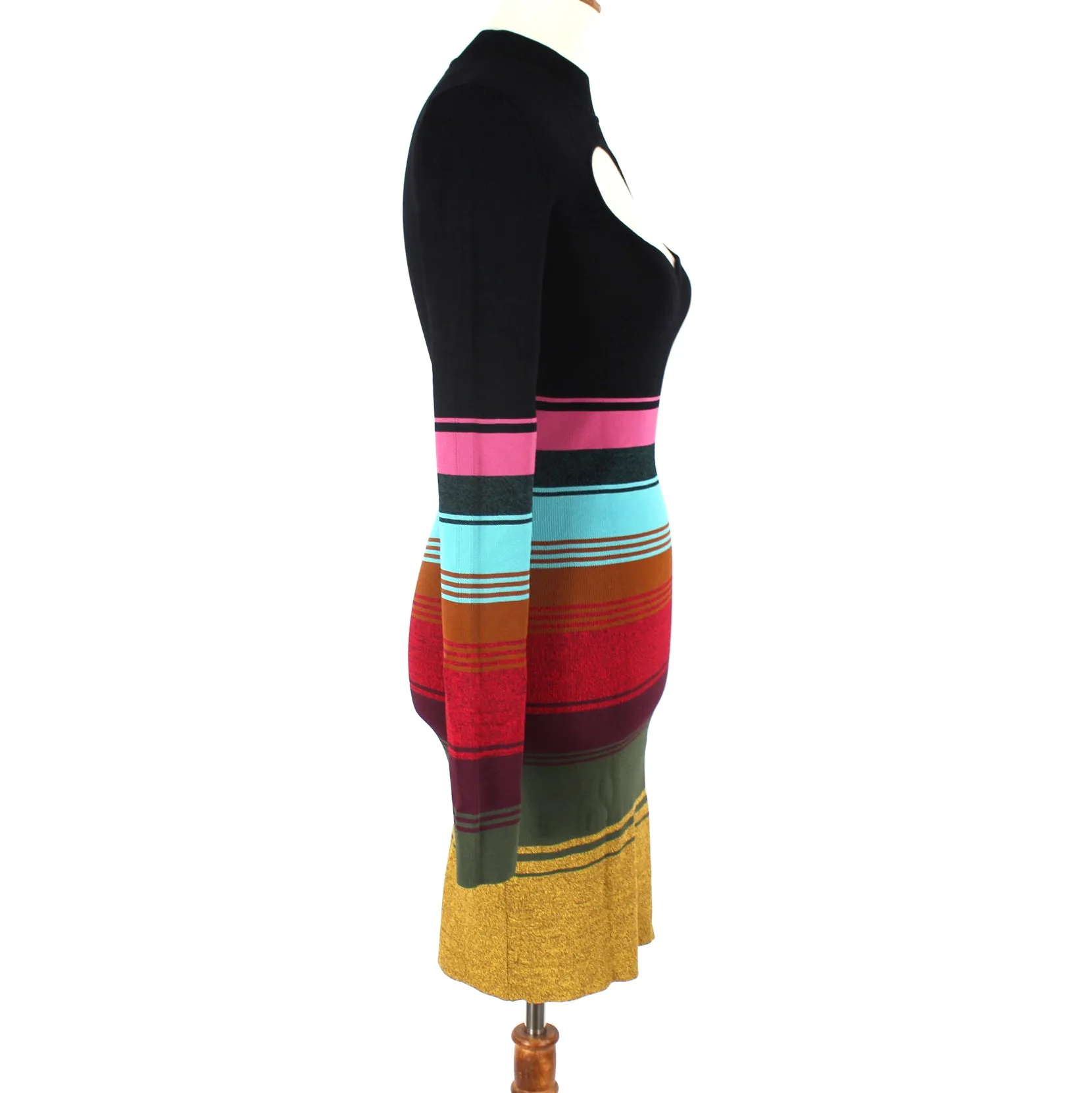 STAUD Clara Stripe Knit Dress
