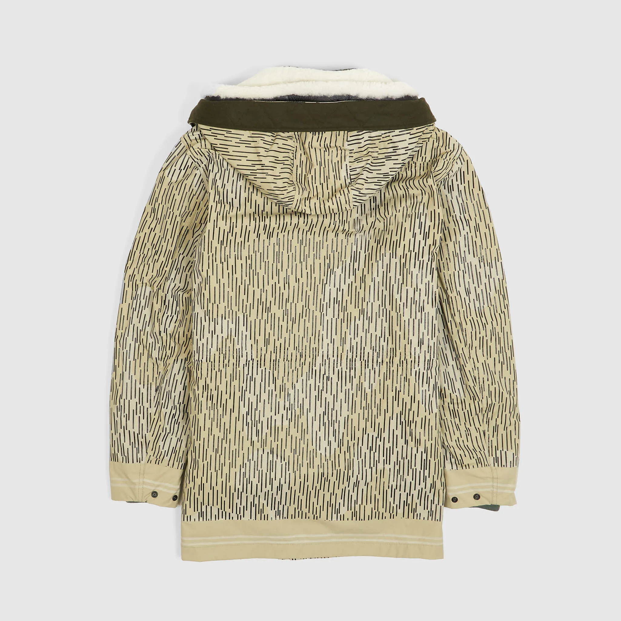 Stone Island Naslan Light Watro Rain Camo Reflective Parka Coat With Detachable Lining