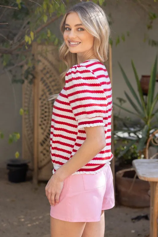 Striped Knit Top