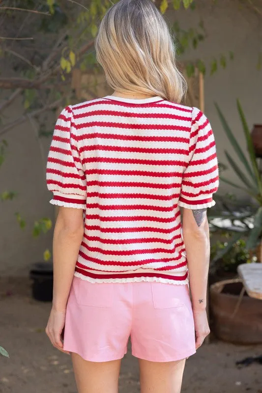 Striped Knit Top