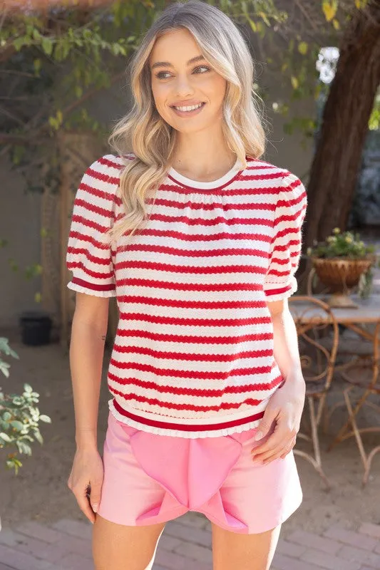 Striped Knit Top