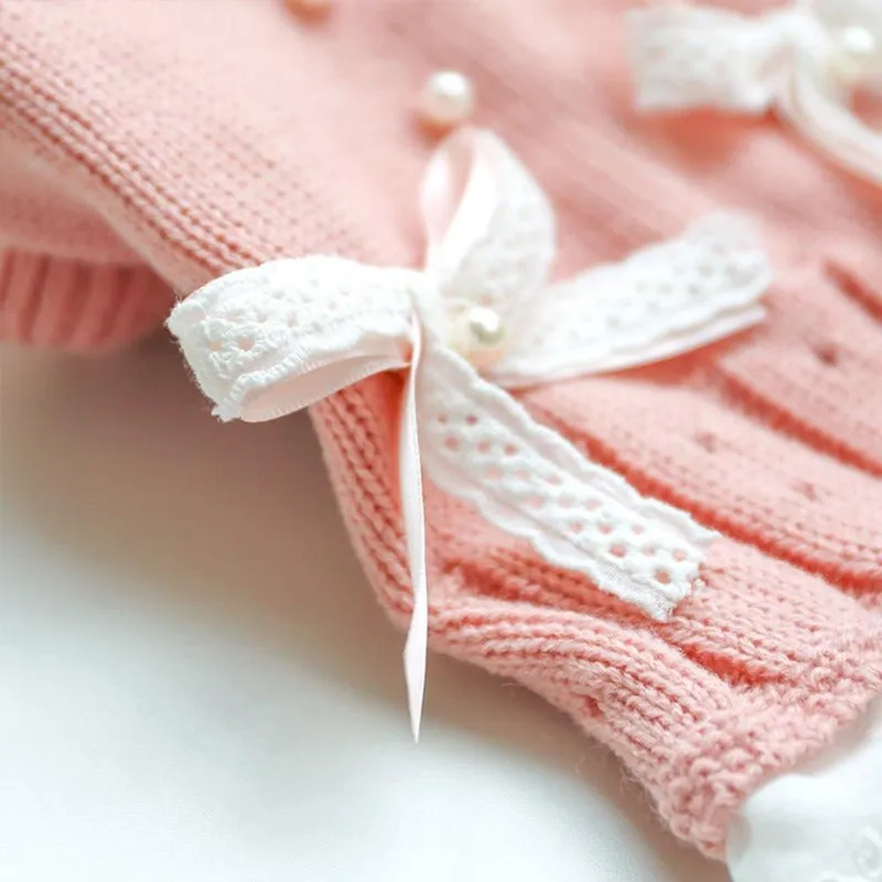 Sweet Lace Dog Sweater Dress