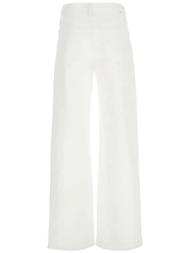 'The Dodger Sneak' White Five Pocket Jeans In Cotton Woman