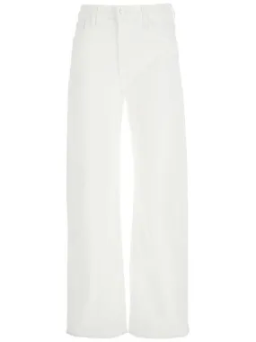 'The Dodger Sneak' White Five Pocket Jeans In Cotton Woman