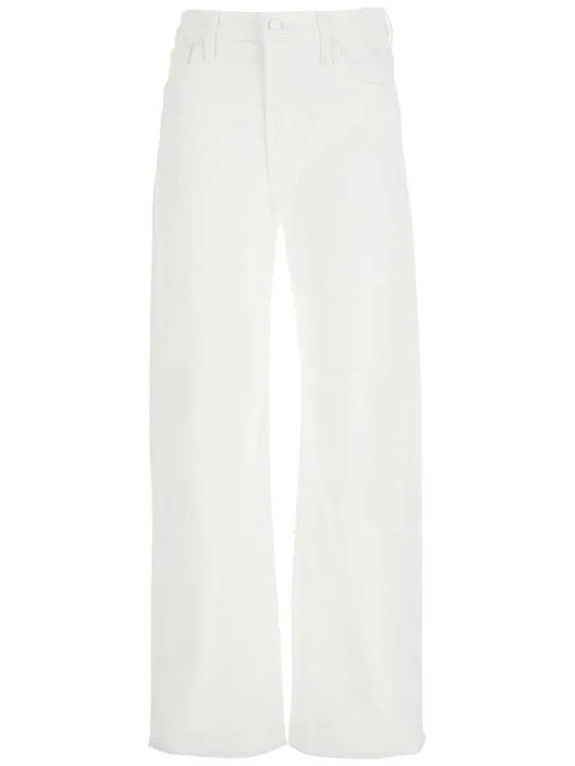 'The Dodger Sneak' White Five Pocket Jeans In Cotton Woman