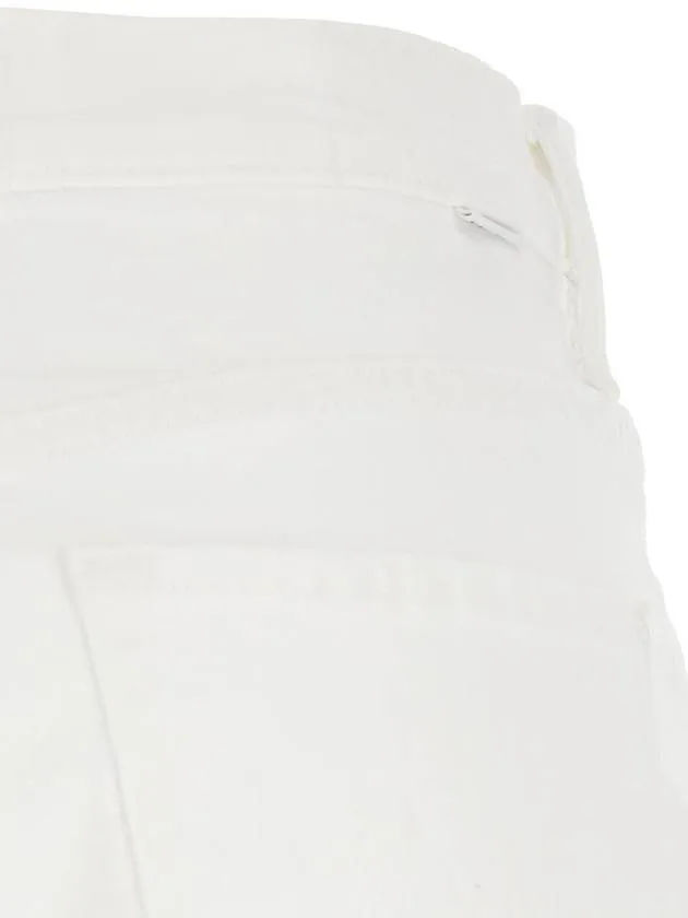 'The Dodger Sneak' White Five Pocket Jeans In Cotton Woman
