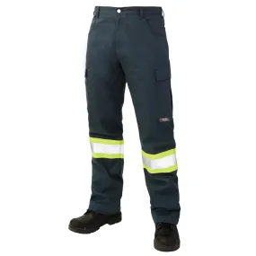 Tough Duck Men's Hi Vis Cargo Work Pants SP03 - Cotton Flex Twill, Multi-Pocket, Reflective, Reinforced, Triple Stitched, CSA Compliant, Durable, Comfortable | Sizes 30-44