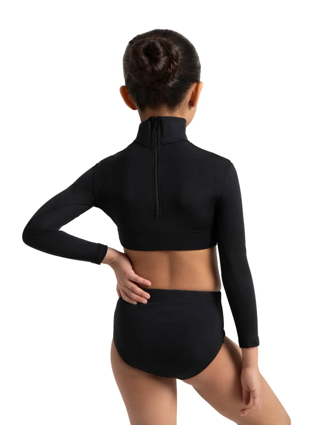 Turtleneck Long Sleeve Top - Girls
