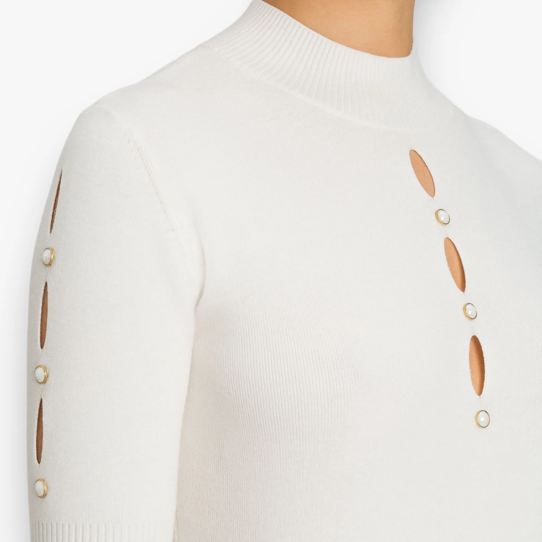 Twinset Milano - Turtleneck jumper with studs