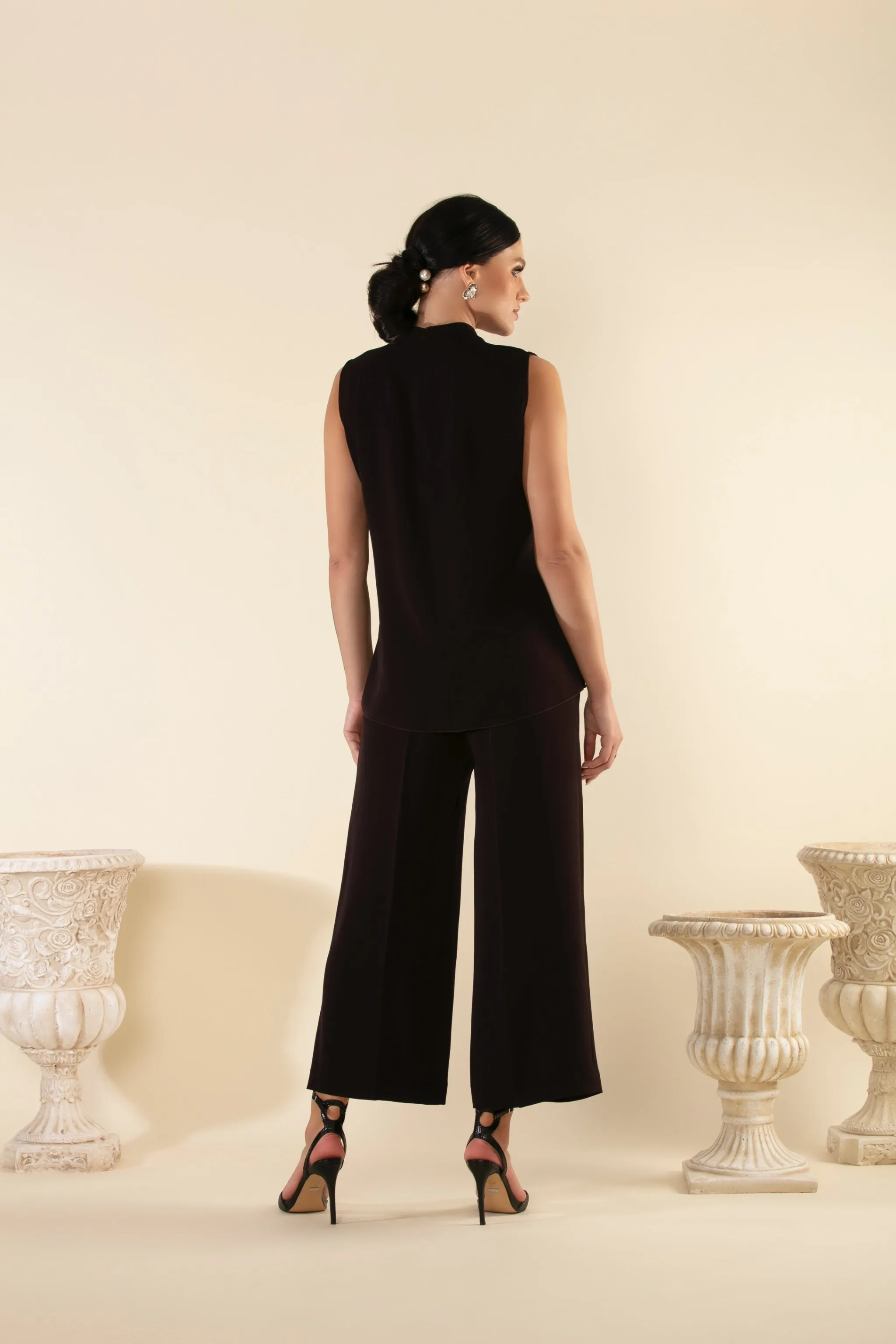 TWO TONE ABAYA SET IN BROWN & BURGUNDY