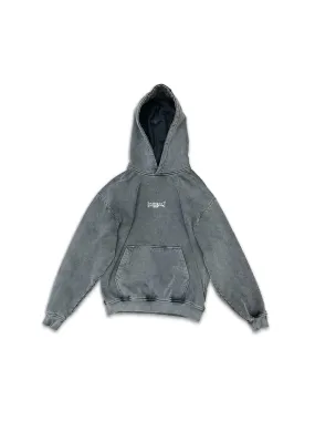 UNREAL OG Iron logo Hoodie Stone Washed Grey