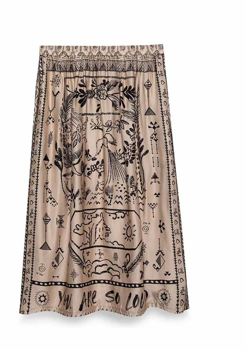 Vanessa printed Midi Skirt / Blossom