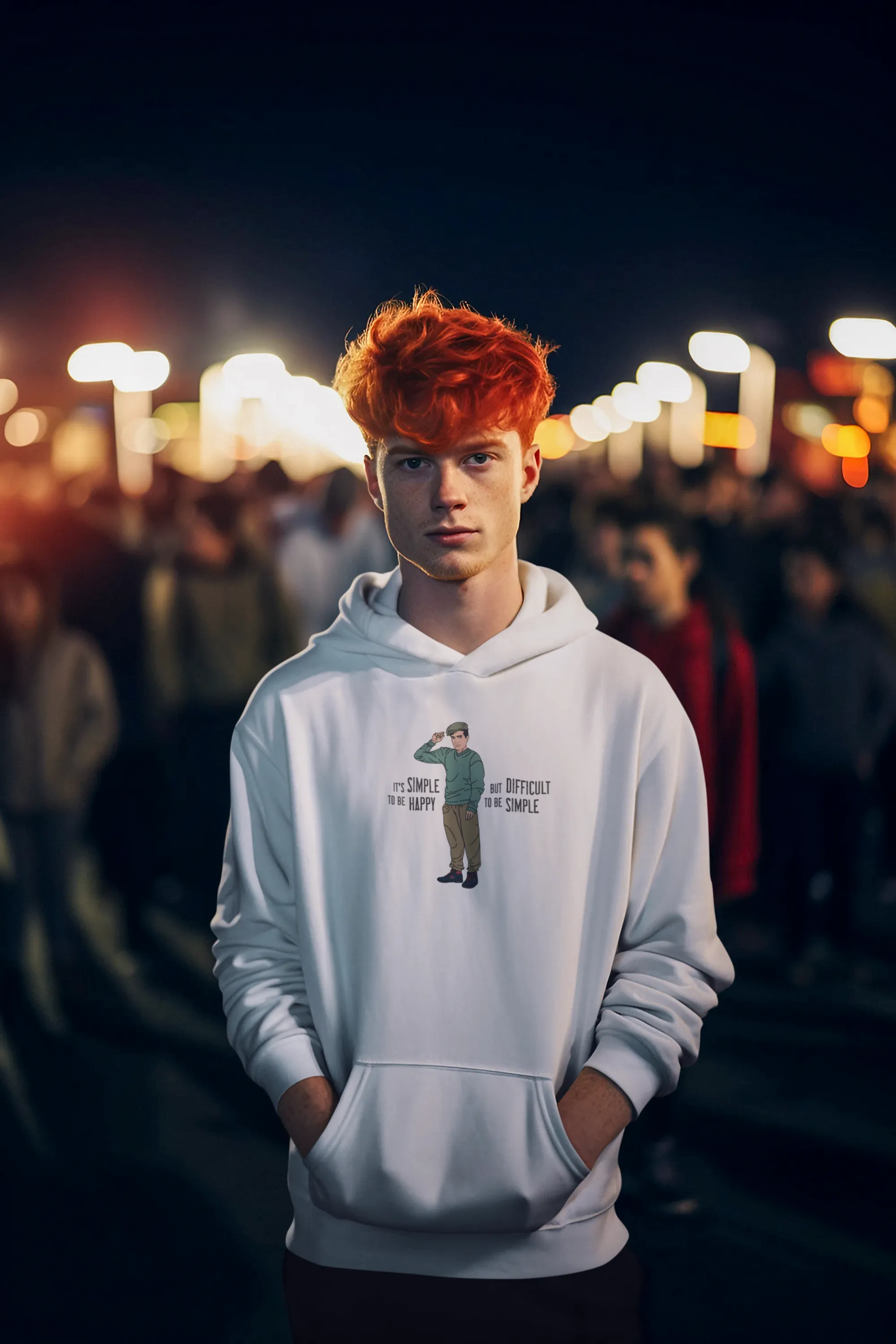Vintage Simplicity - The Life Mantra Fleece Hoodie