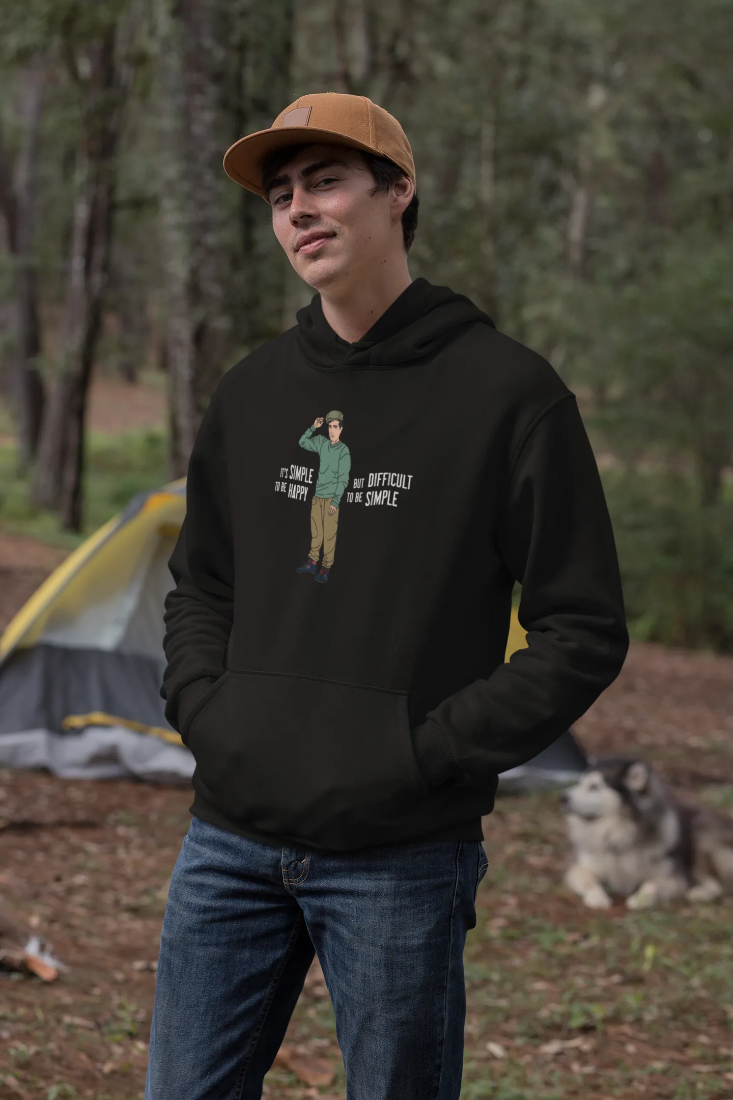 Vintage Simplicity - The Life Mantra Fleece Hoodie