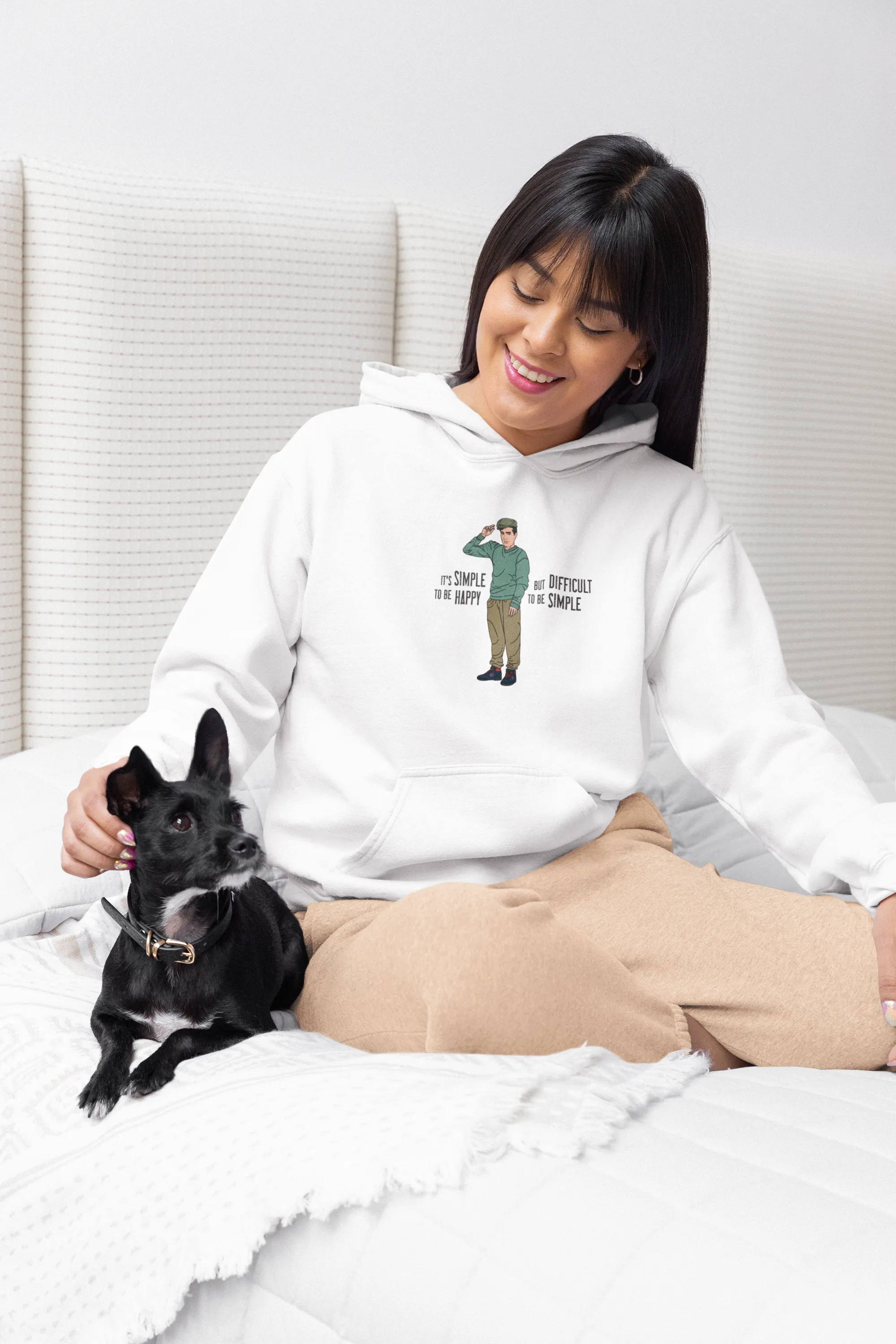 Vintage Simplicity - The Life Mantra Fleece Hoodie