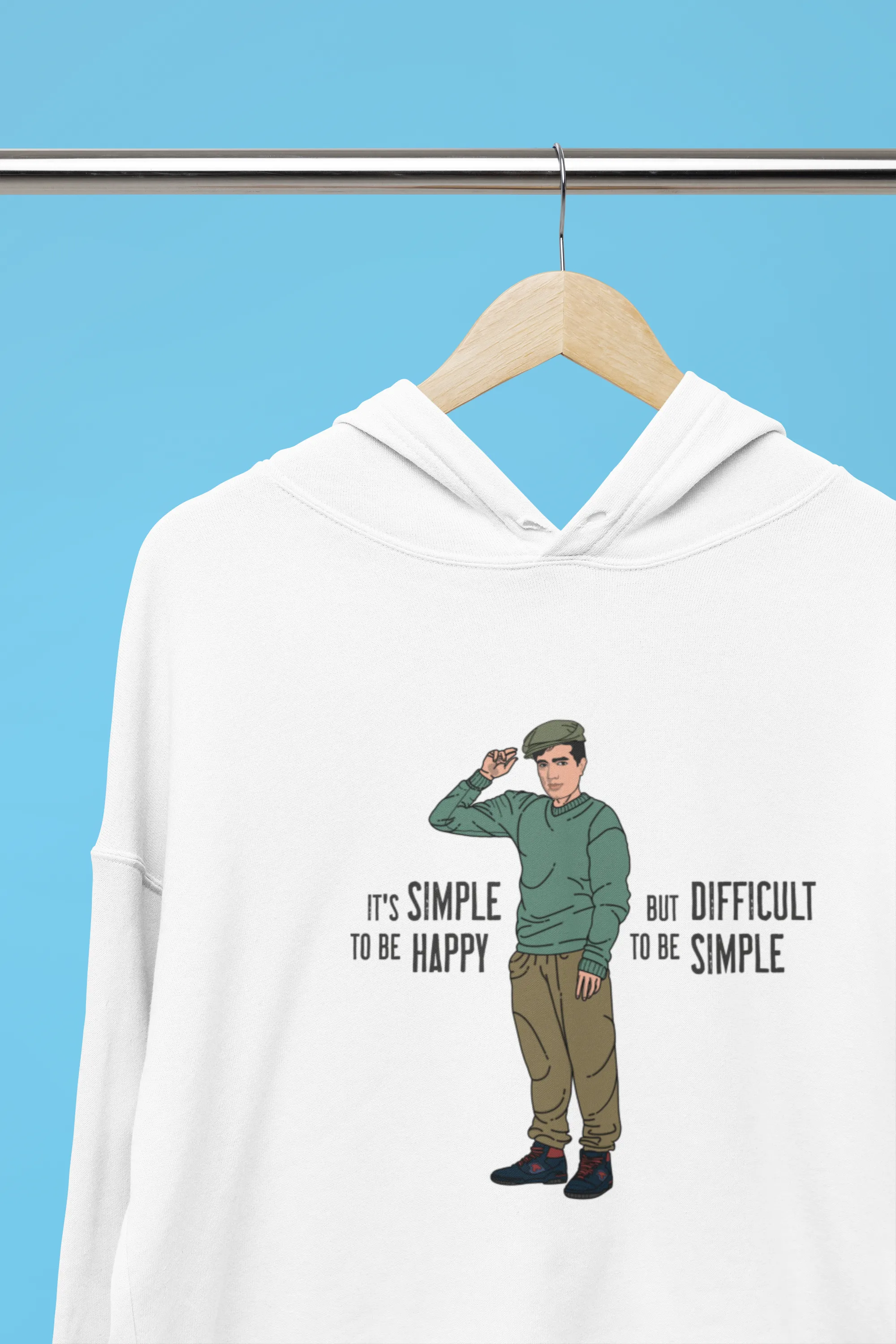 Vintage Simplicity - The Life Mantra Fleece Hoodie