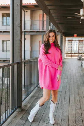 Wannabe Sweater Dress - Rose
