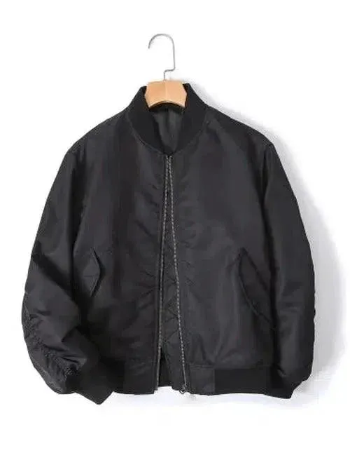 Wenkouban-Winter outfits Christmas Retro Long Sleeve Zipper Bomber Jacket