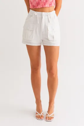 White Cargo Shorts